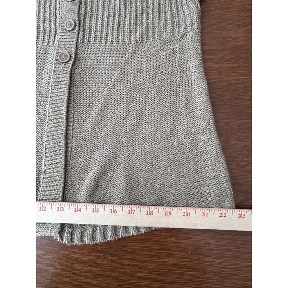 August Silk Women's Boho Cap Sleeve Brown Knit Cardigan Flowy Vest Size Large - Picture 9 of 9